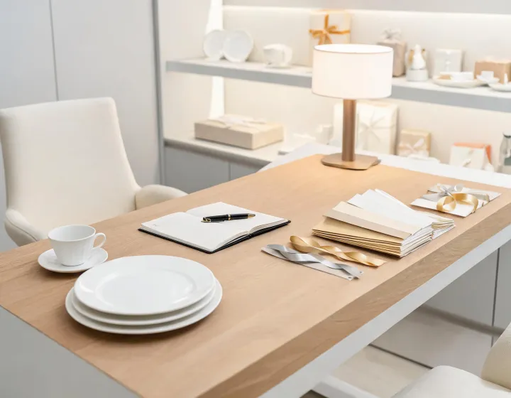 Gift service consultation table